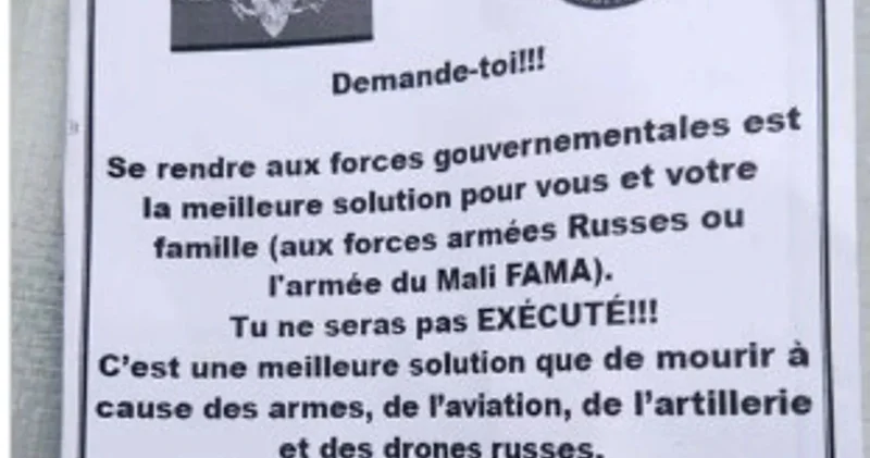 Mali cihatçılara WhatsApp numarası verip çağrı yaptı: “Teslim olun, İdam edilmeyeceksiniz”