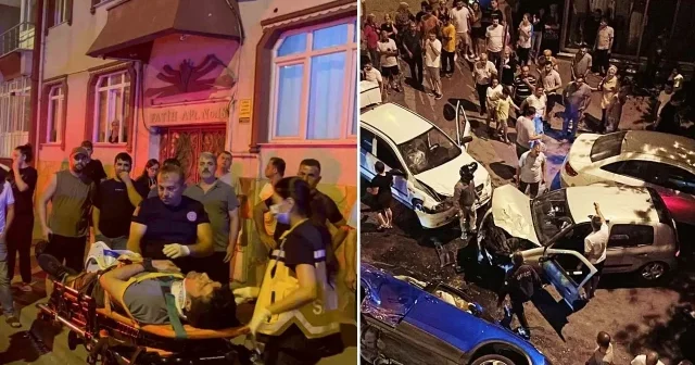 Tekirdağ’da zincirleme kaza: 3 araç birbirine girdi ortalık savaş alanına döndü Tekirdağ Haberleri