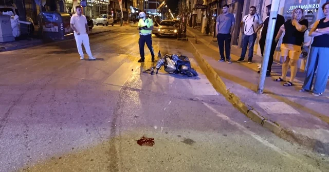 Devrilen motosikletin kasksız sürücüsü yaralandı Samsun Haberleri