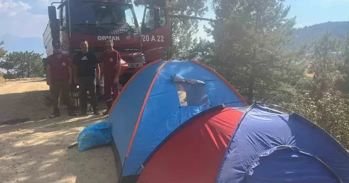 Buldan’da kontrol altına yangın bölgesinde ateş savaşçıları teyakkuzda