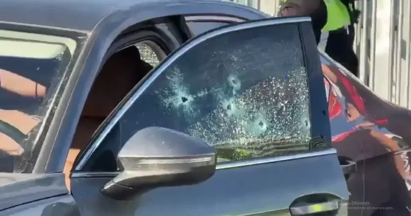 Serdar Öktem in aracına kurşun yağmuru İşte olay yerinden ilk görüntüler