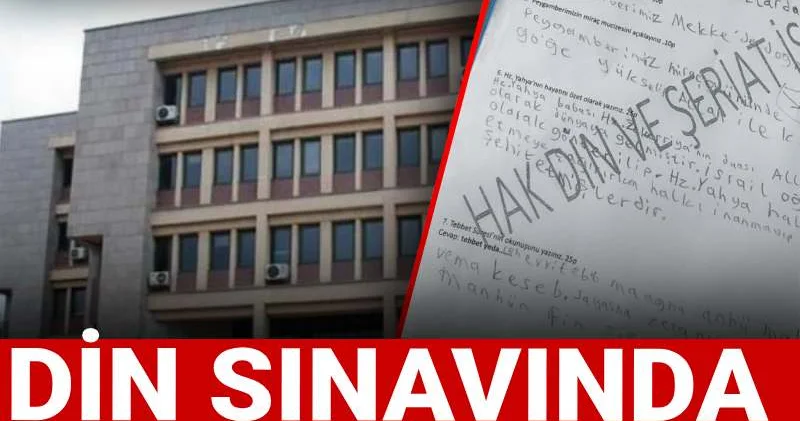 Bursa da din sınavında Şeriat propagandası! Öğrenciden öyle bir yanıt geldi ki...