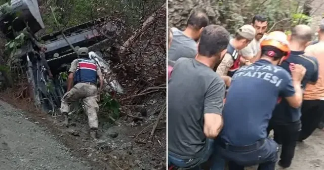 Yol açarken uçuruma yuvarlanan iş makinesinin operatörü öldü Hatay Haberleri