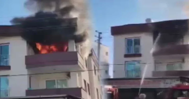 Mahallede panik anları! Daire alev topuna döndü