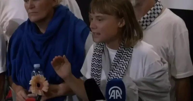 Aktivist Greta Thunberg, Yunanistan da: Gazze deki soykırımı durdurmak bize düşüyor