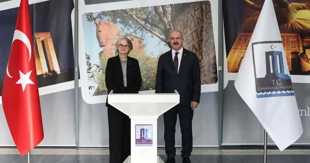 Avustralya Büyükelçisi Vincent, Çanakkale Valisi Toraman ı ziyaret etti Çanakkale Haberleri