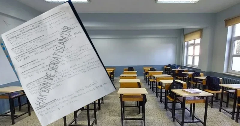Sınav kâğıdında öğrencilere şeriat propagandası! Sözcü Gazetesi