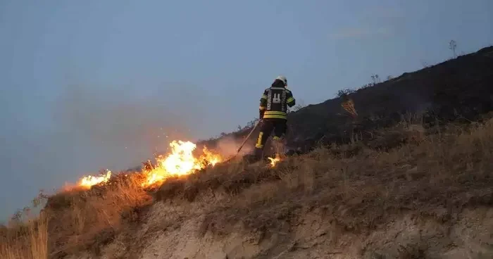 Erzurum’da havai fişek yangına neden oldu