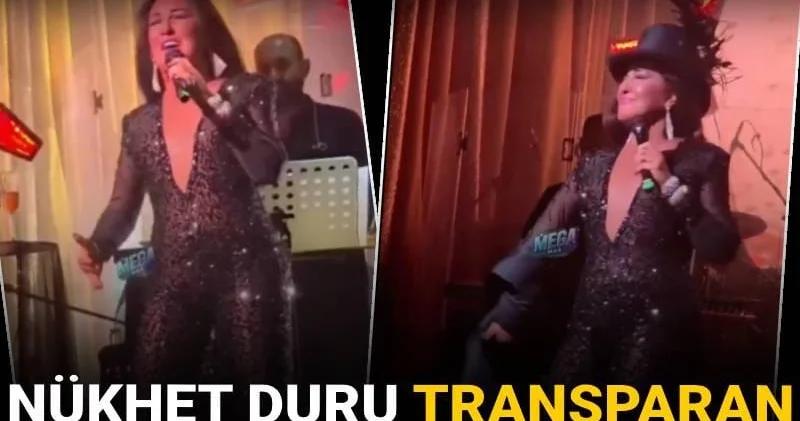 Tayt olayına dur deyin demişti: Nükhet Duru transparan taytla sahneye çıktı