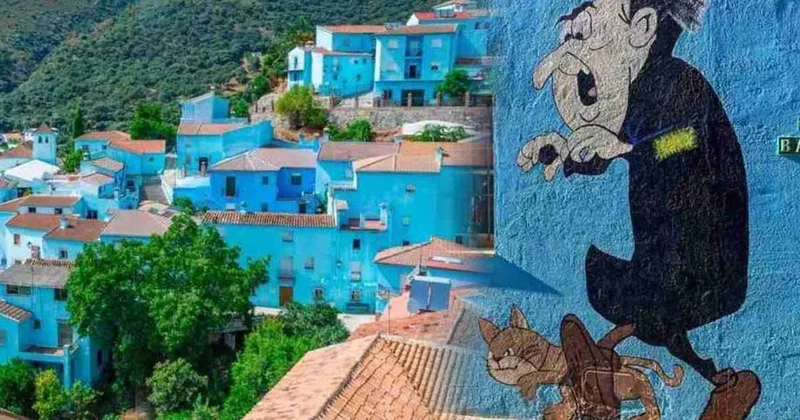 Bu köydeki evlerin hepsi mavi... Her şey 2011 yılında başladı ve bugün milyonlarca turist akın ediyor Sözcü Gazetesi