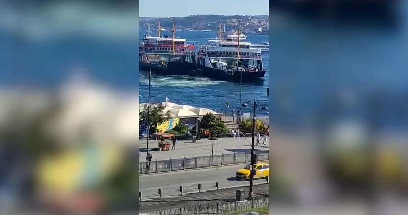 Sirkeci de feribot kazası! O anlar anbean kameraya yansıdı