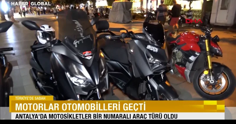 Motorlar otomobilleri geçti: Antalya da motosikletler bir numaralı araç türü oldu