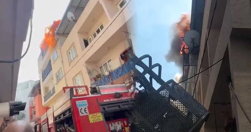 Bursa’da yangın paniği! Daire küle döndü