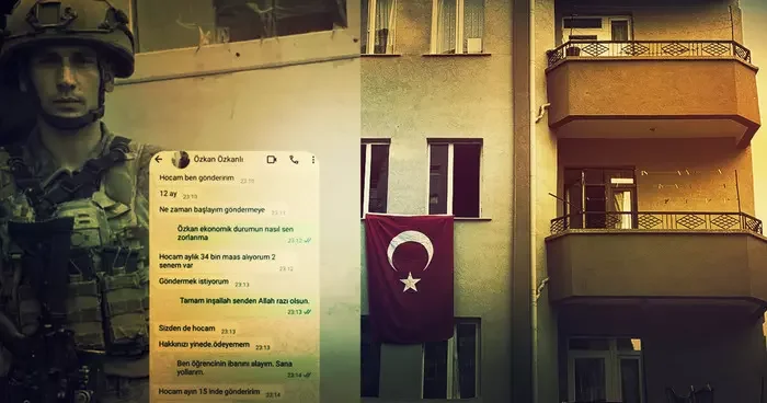 Irak ta şehit olan Özkan Özkanlı nın, durumu iyi olmayan öğrencilere burs verdiği ortaya çıktı