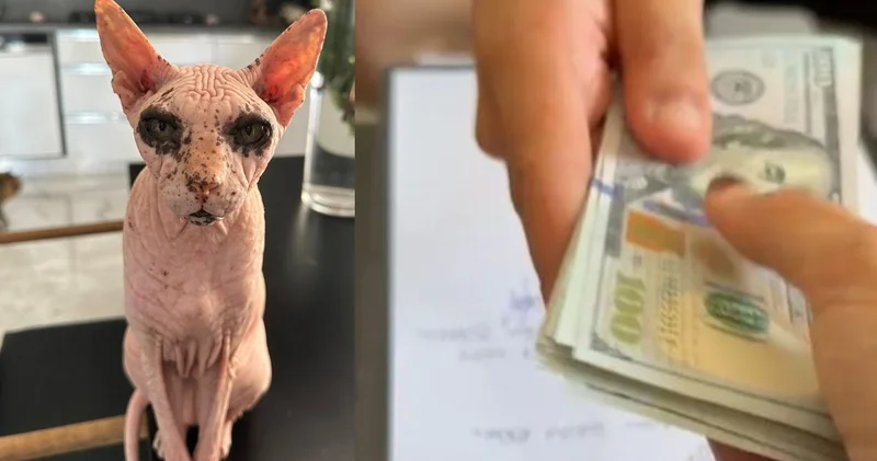 Kaybolan kediyi buldu! İki bin doları tirink aldı