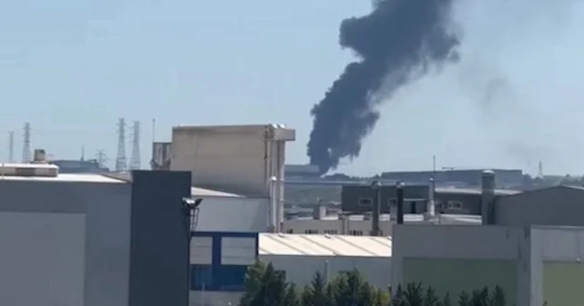 Tuzla da sanayi sitesinde yangın paniği: Yoğun duman gökyüzünü kapladı VİDEO İZLE