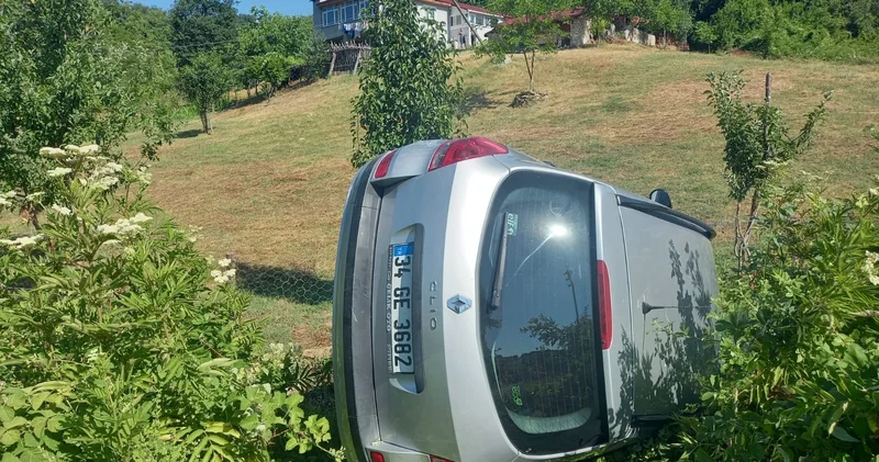 Sinop ta otomobilin devrildiği kazada 3 kişi yaralandı