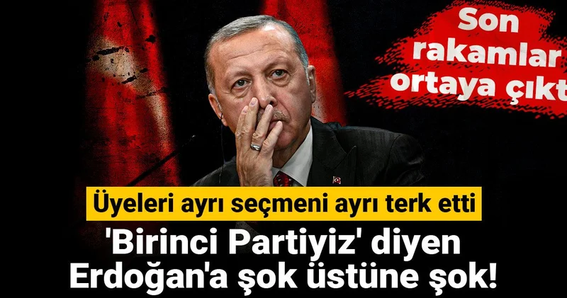 Birinci Partiyiz diyen Erdoğan a şok üstüne şok! Üyeleri ayrı seçmeni ayrı terk etti: Son rakamlar ortaya çıktı