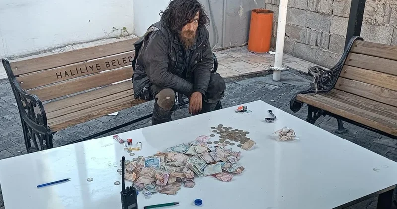 Şanlıurfa da Suriye uyruklu dilencinin üzerinden çıkan para şoke etti