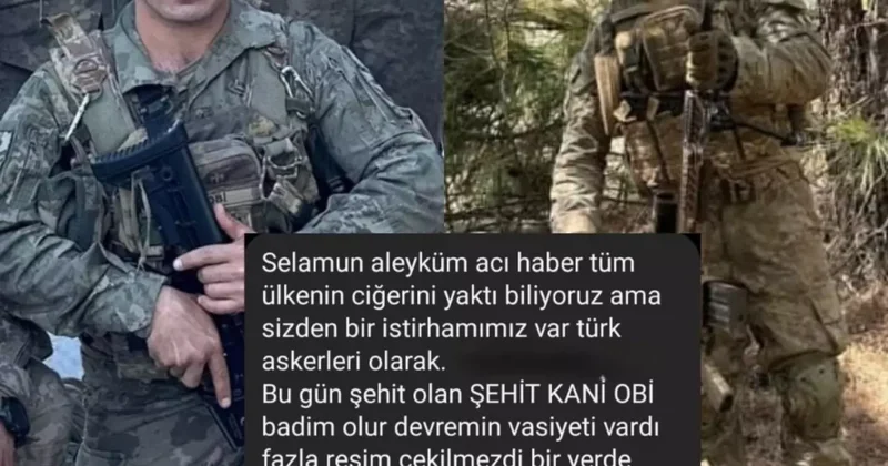 Şehidimizin vasiyeti yürekleri dağladı: Fotoğraflarım her yerde paylaşılsın
