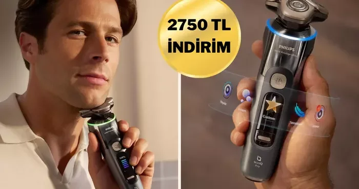 Cildinizi tanıyan tıraş makinesiyle tanışın: Philips i9000 Ultra Prestige Tıraş Makinesi indirimde