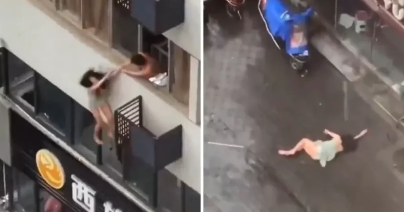 Kocasını metresiyle yakalayan kadın 4. kattan atladı