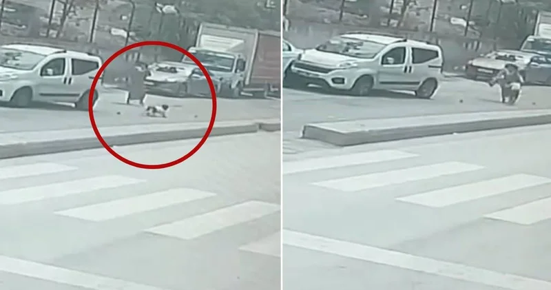 Faciaya ramak kala! Çocuğa çarpmaktan son anda kurtuldu