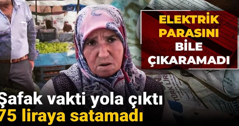 Şafak vakti yola çıktı 75 liraya satamadı: Elektrik parasını bile çıkaramadı