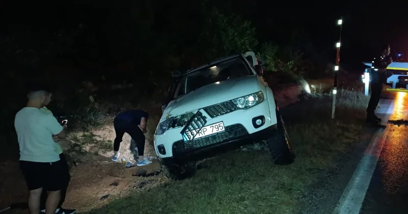Tekirdağ da sağanak yağış kazaya neden oldu: İki yaralı