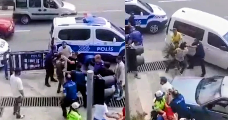 Bilecik te yol verme kavgasında taraflar birbirine girdi, ortalık savaş alanına döndü