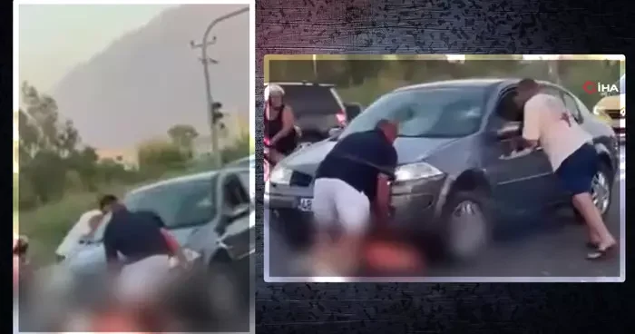Korkunç olay kamerada! İngiliz turiste çarptı: Araçla üstünden geçip gitmeye çalıştı...