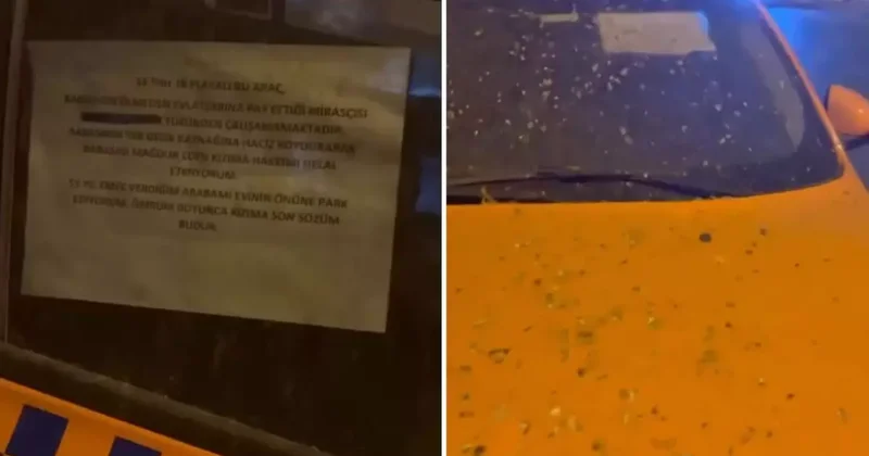 Aracının camına astığı yazı olay oldu: Kızıma hakkımı helal etmiyorum