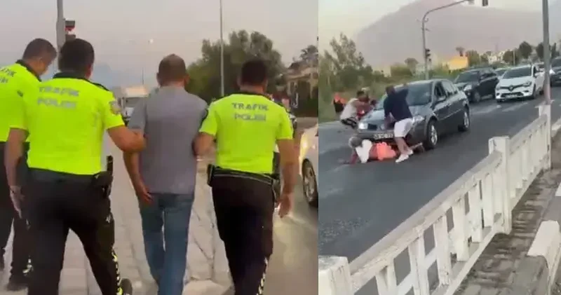 Otomobiliyle, çarptığı kadının üzerinden geçip kaçmaya çalıştı