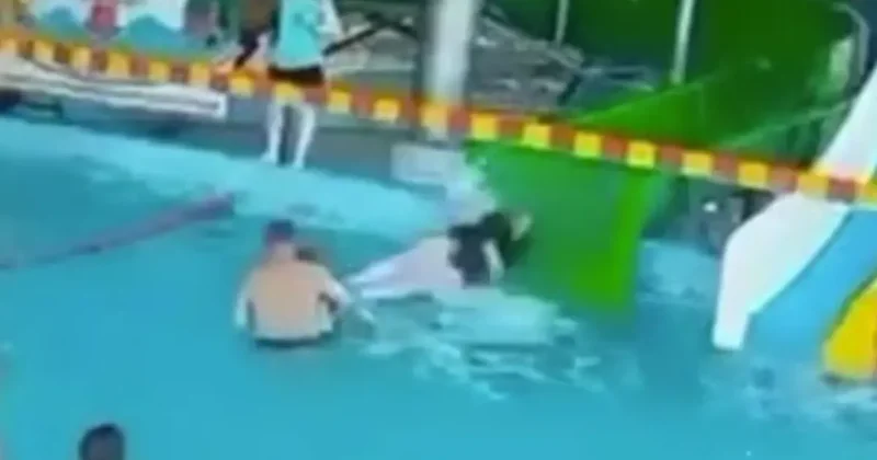Kaydıraktan fırlayan kadının çarptığı küçük çocuğun karaciğeri yırtıldı