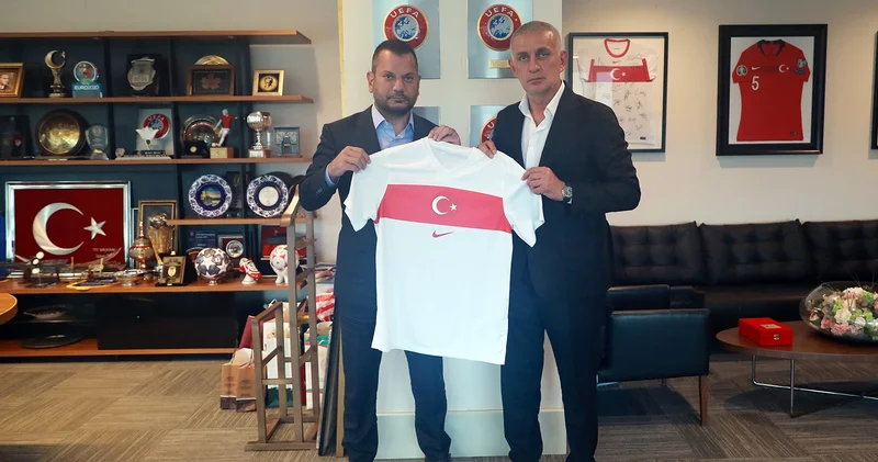 Trabzonspor Başkanı Ertuğrul Doğan dan, TFF Başkanı İbrahim Hacıosmanoğlu na ziyaret