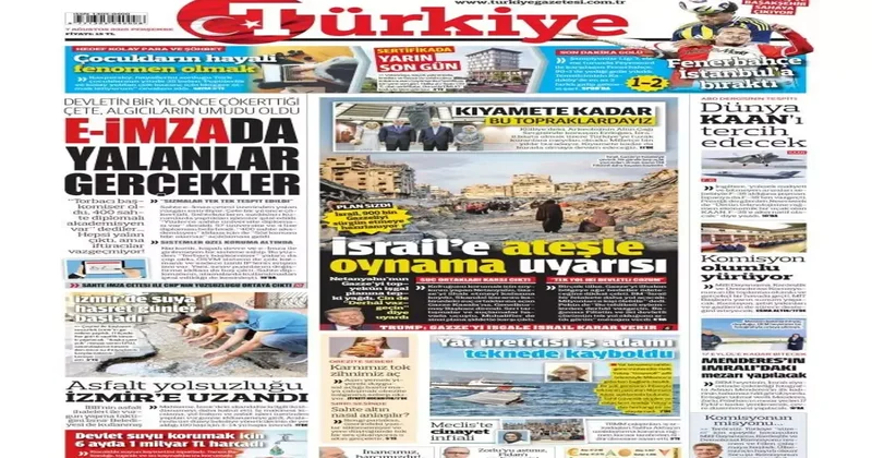 E imzada yalanlar gerçekler! 7 Ağustos 2025 gazete manşetleri