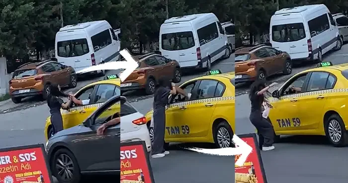 Taksiciden genç kıza saldırı! Yol tartışması şiddete dönüştü: Yumruk atıp bayılttı...