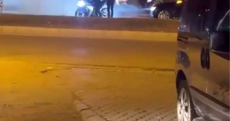 Hatay da Lastik Yakan Motosikletliye Ceza