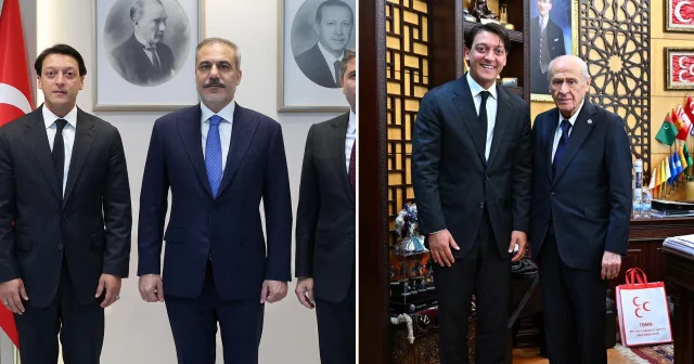 Mesut Özil den Hakan Fidan ve Devlet Bahçeli ye ziyaret Gündem Haberleri