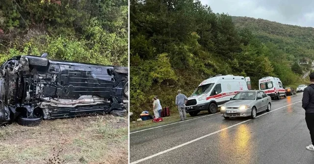Kastamonu da araç takla attı: Yaralılar var Kastamonu Haberleri