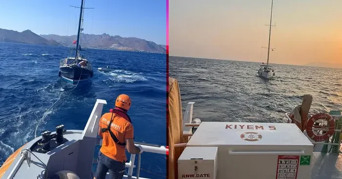 Fethiye ve Bodrum’da denizde panik! Tekneler kurtarıldı