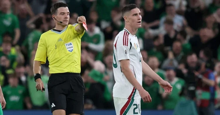 Rolland Sallai hem gol attı hem kırmızı gördü, Macaristan puan bıraktı!
