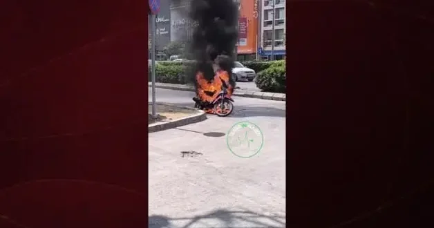 İzmir’de trafik cezası siniri motosikleti ateşe verdi
