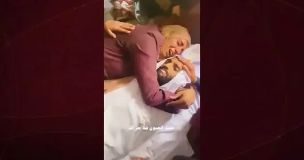 Gazzeli kadının şehit kocasına vedası