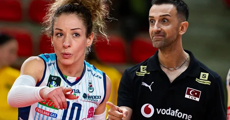 Türkiye İtalya maçında Daniele Santarelli’ye ‘eş’ sürprizi! Monica De Gennaro rakibi oldu