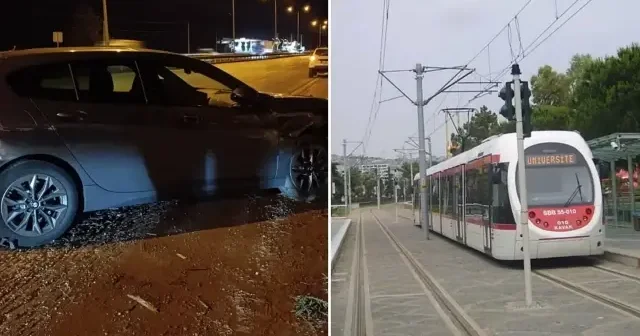 Samsun da tramvay yoluna giren otomobil sürücüsüne 38 bin 986 lira ceza verildi Samsun Haberleri
