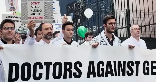 Cerrahpaşa Tıp Fakültesi öğrencilerinden Gazze ye destek yürüyüşü VİDEO İZLE