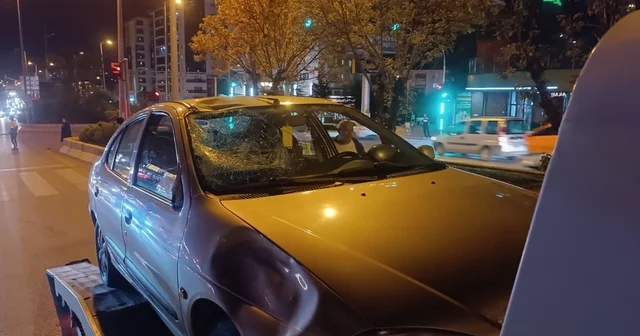 Kırıkkale de otomobilin çarptığı yaya yaralandı; kaza anı kamerada Kırıkkale Haberleri
