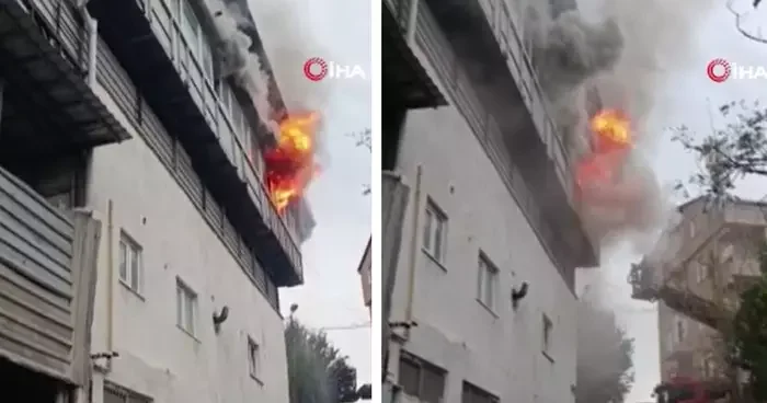 Kereste atölyesinde çıkan yangın korkuttu: O anlar kamerada