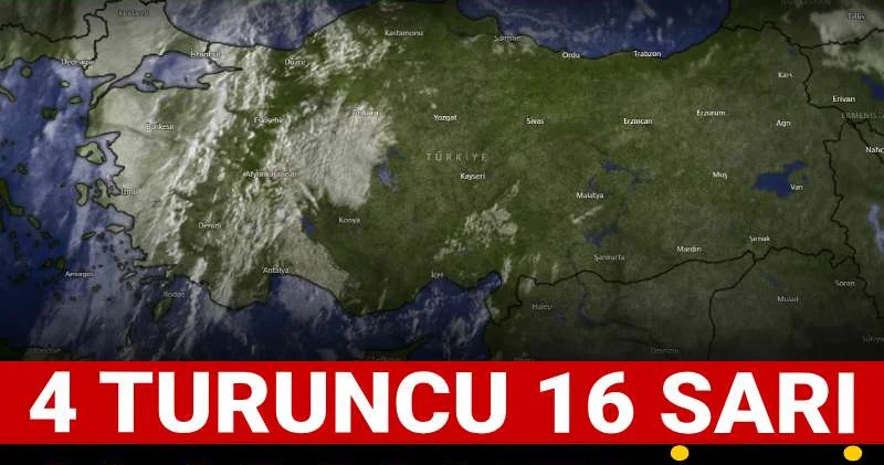 4 turuncu 16 sarı alarm verildi: Siklon fırtınası başladı